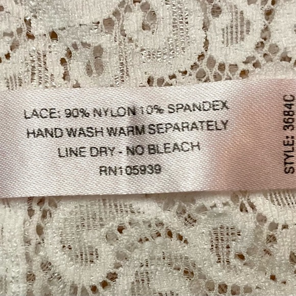 L' Intimates White Lace Adjustable Straps Bra Size M - Picture 9 of 9